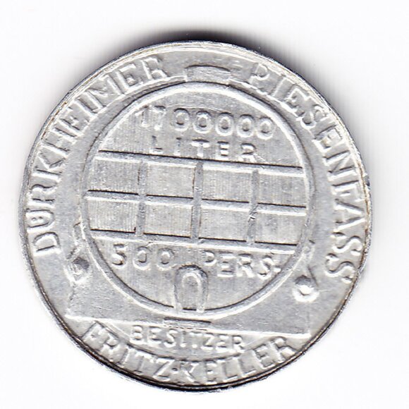 1934 Germany 30 Pfennig Aluminum Wine Token (b59) - Picture 2 of 2